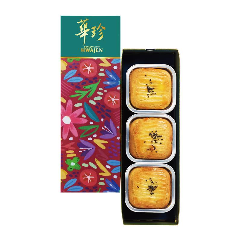 屏東東港伴手禮-華珍食品,杏雪蜜相思禮盒3入